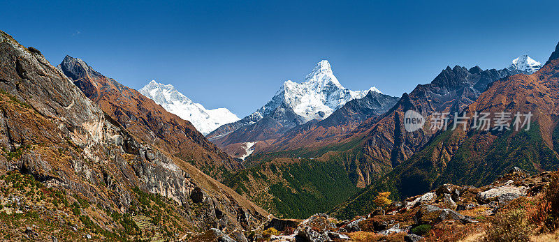 喜马拉雅山全景 - 阿玛达布拉姆山